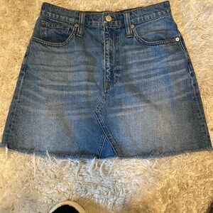 Madewell Blue A-Line Mini Skirt